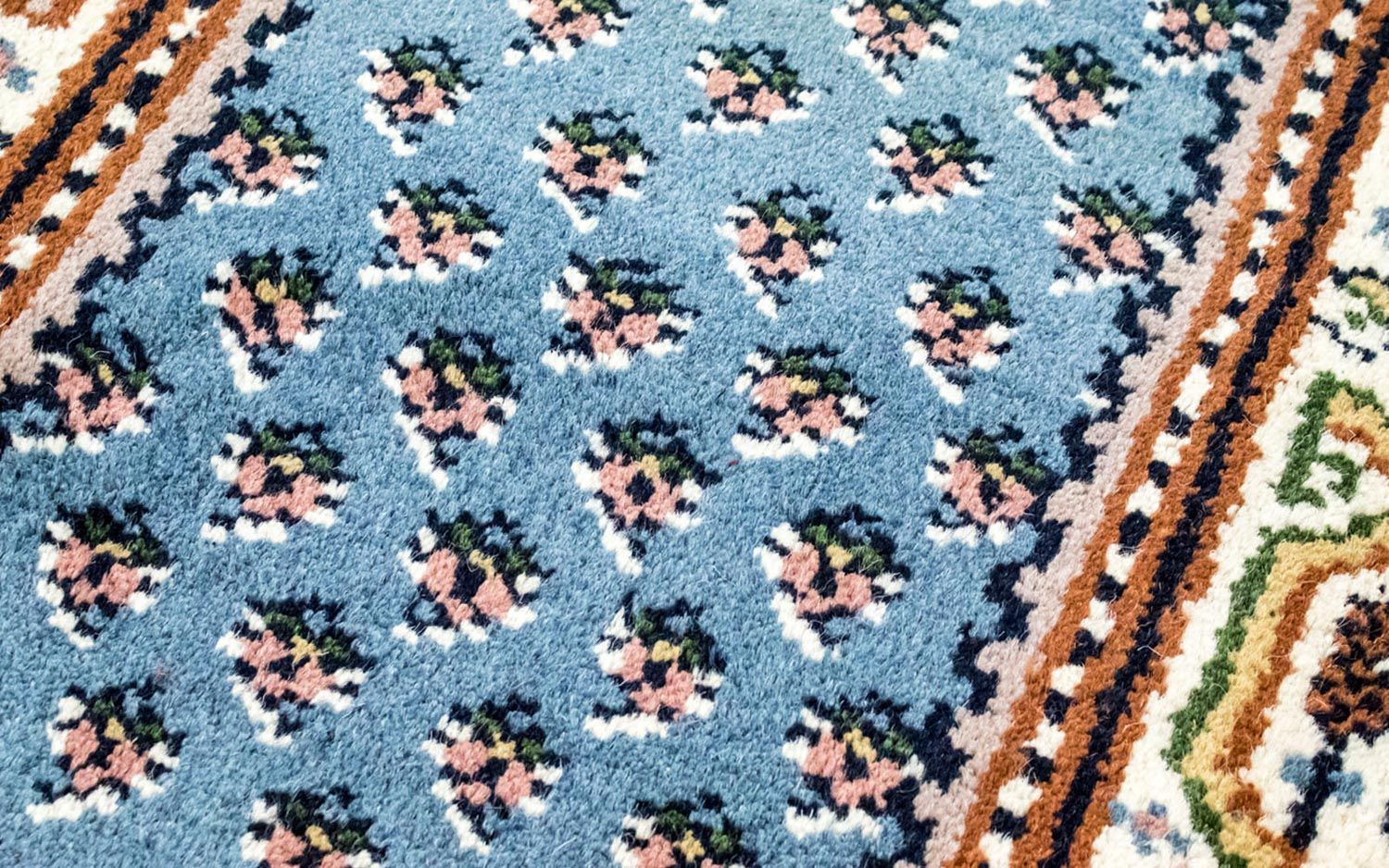 Tappeto orientale - 160 x 90 cm - blu chiaro