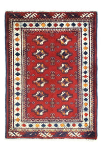 Tappeto Turkaman - 91 x 70 cm - rosso