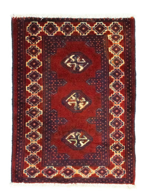 Tappeto Turkaman - 87 x 62 cm - rosso