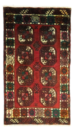 Tappeto Turkaman - 100 x 67 cm - rosso