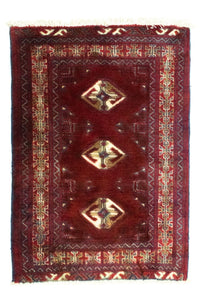 Tappeto Turkaman - 86 x 62 cm - rosso
