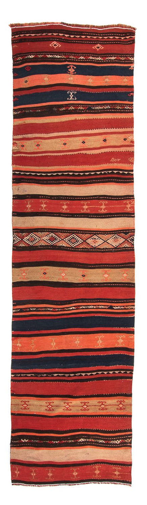 Tappeto corsia Tappeto Kelim - Vecchio - 315 x 95 cm - multicolore