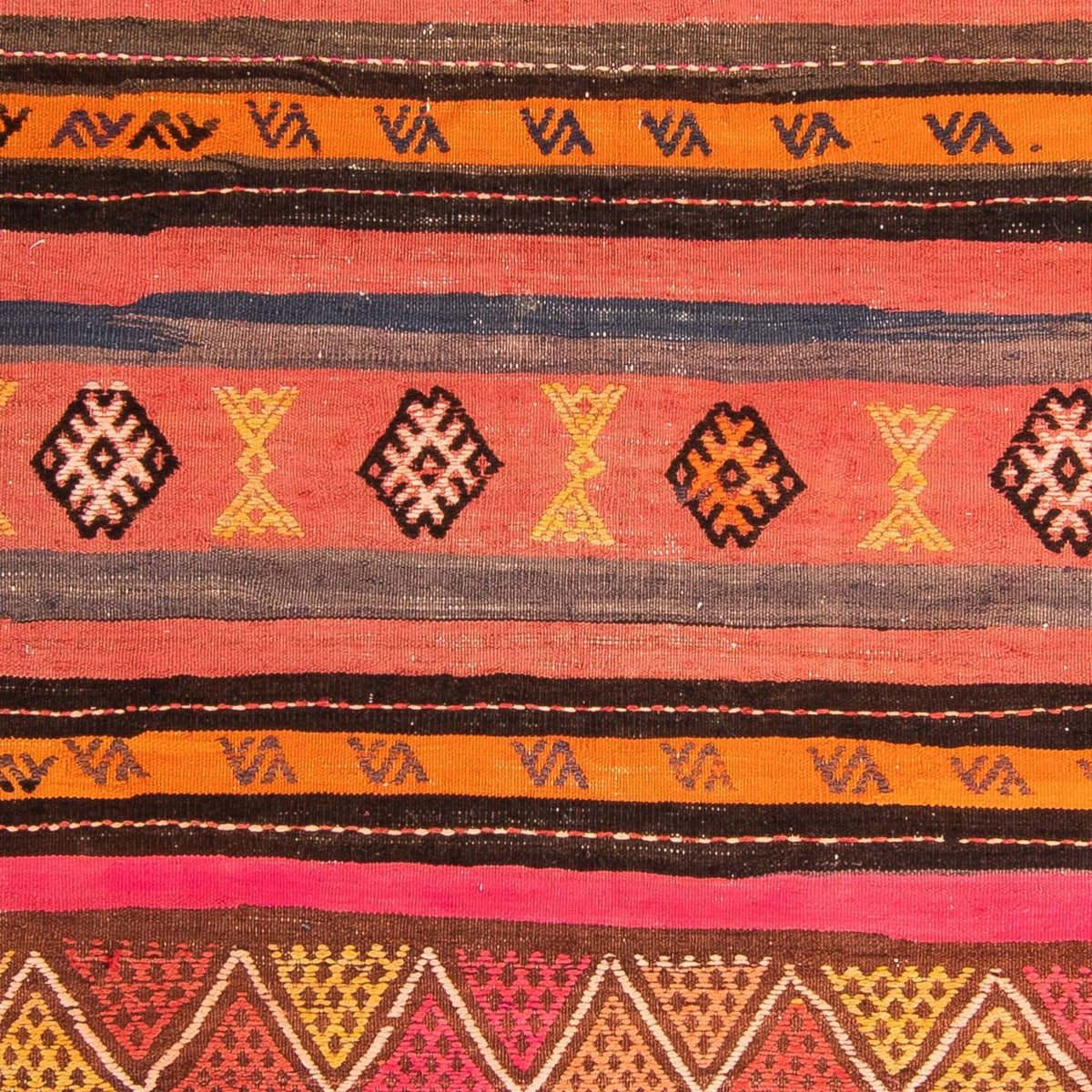 Tappeto Kelim - Vecchio - 150 x 135 cm - multicolore