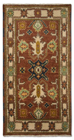 Tappeto orientale - 123 x 64 cm - ruggine