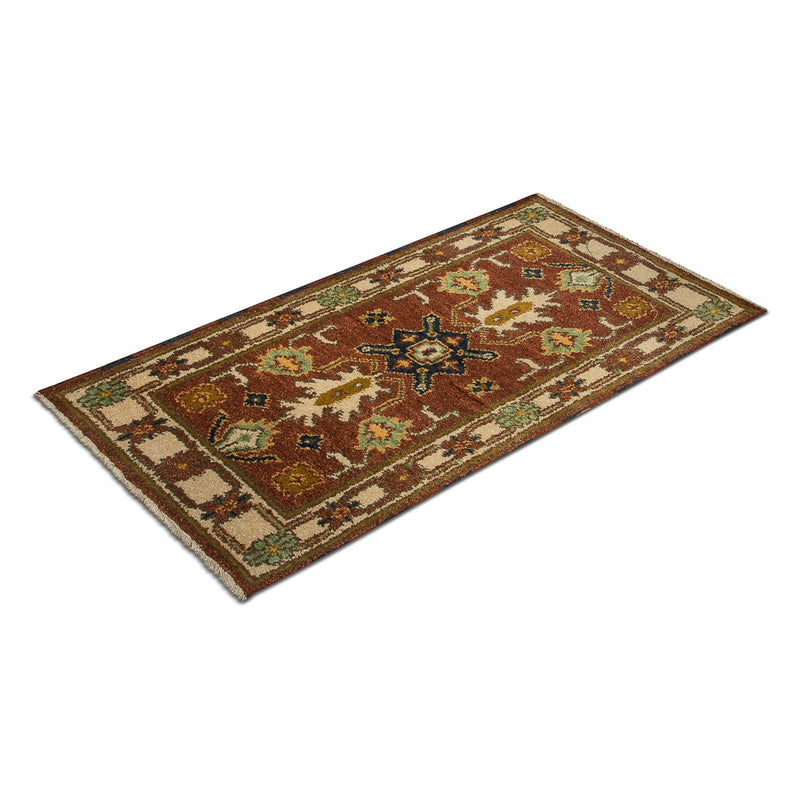 Tappeto orientale - 123 x 64 cm - ruggine