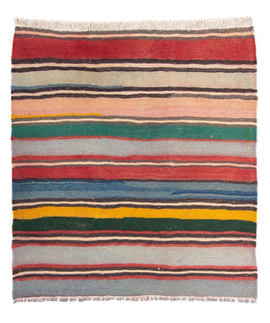 Tappeto Kelim - Vecchio quadrato  - 160 x 150 cm - multicolore