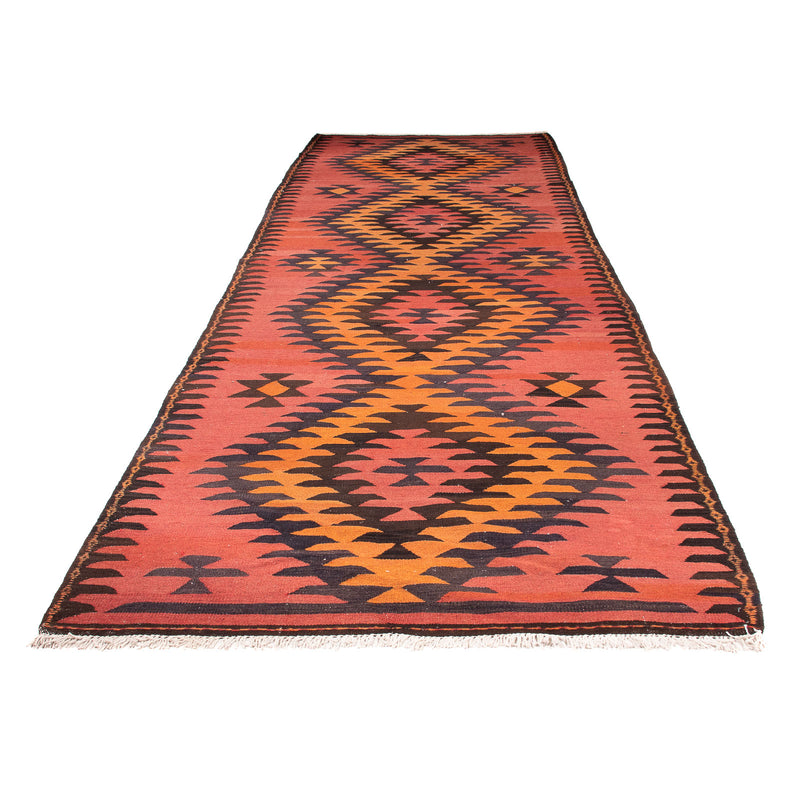 Tappeto corsia Tappeto Kelim - Vecchio - 400 x 140 cm - rosso chiaro