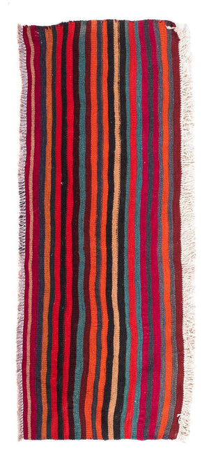 Tappeto corsia Tappeto Kelim - Vecchio - 115 x 47 cm - multicolore