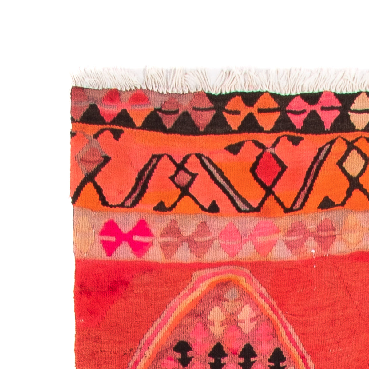 Tappeto corsia Tappeto Kelim - Vecchio - 355 x 90 cm - multicolore