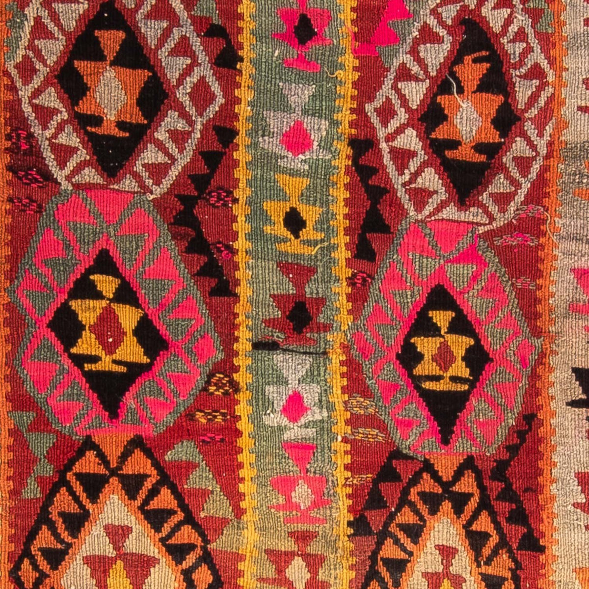 Tappeto corsia Tappeto Kelim - Vecchio - 280 x 112 cm - multicolore