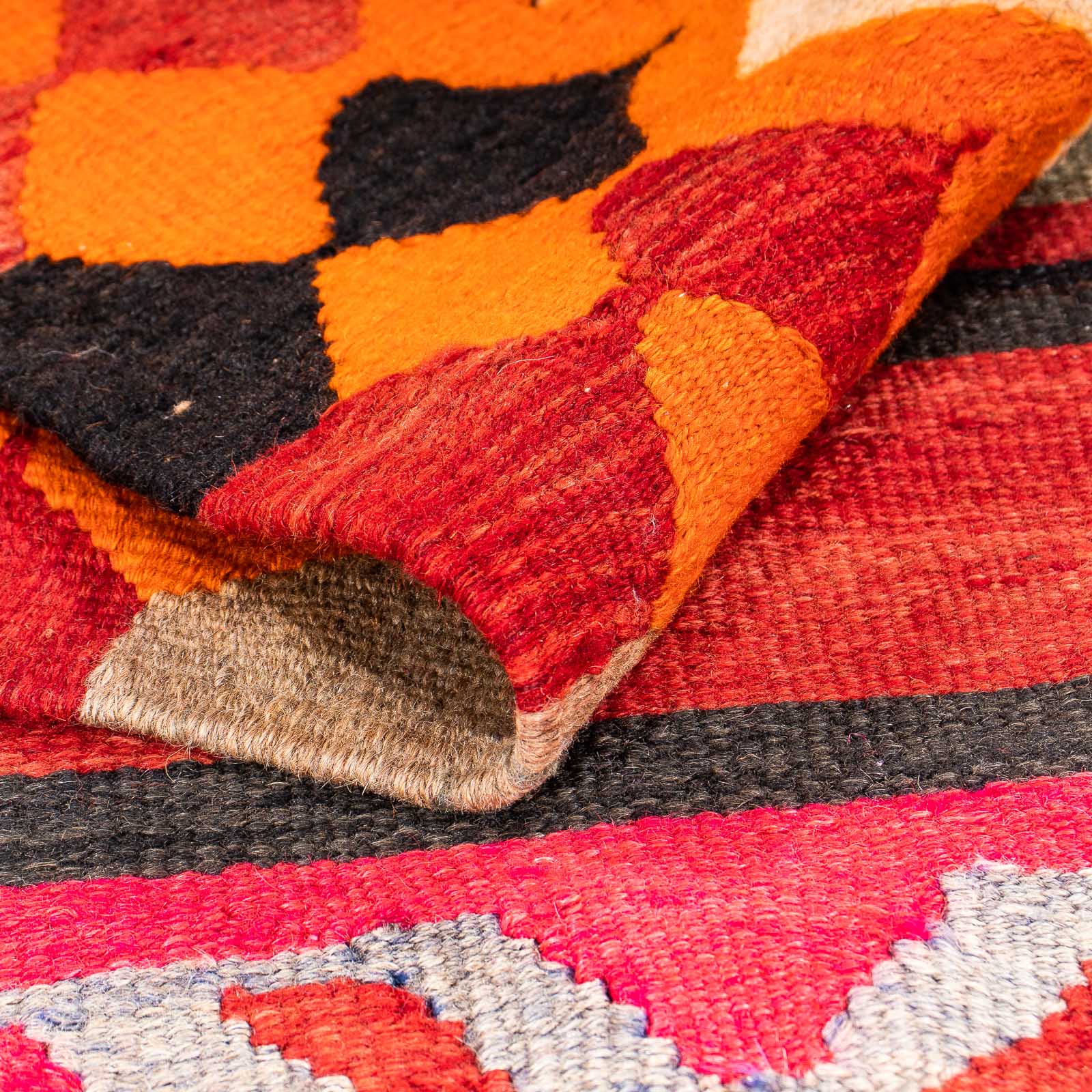Tappeto corsia Tappeto Kelim - Vecchio - 370 x 130 cm - multicolore
