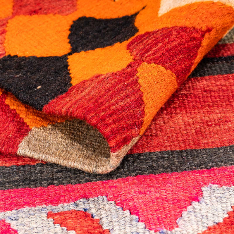 Tappeto corsia Tappeto Kelim - Vecchio - 370 x 130 cm - multicolore