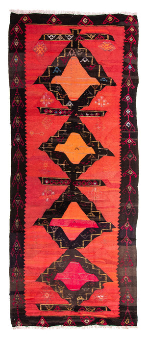 Tappeto corsia Tappeto Kelim - Vecchio - 365 x 150 cm - multicolore