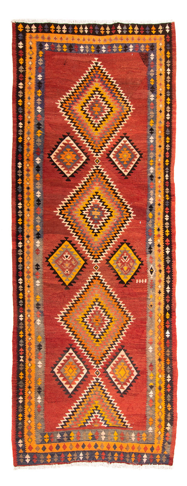 Tappeto corsia Tappeto Kelim - Vecchio - 310 x 127 cm - multicolore