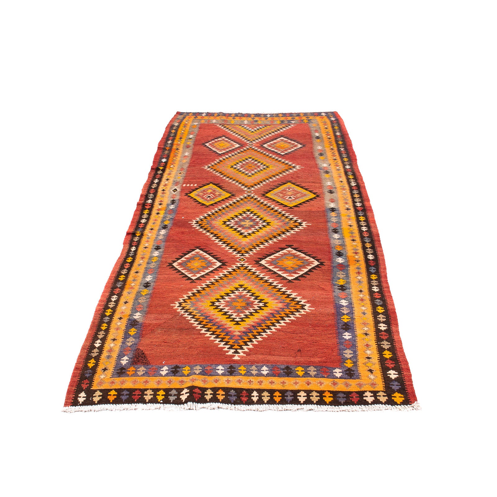 Tappeto corsia Tappeto Kelim - Vecchio - 310 x 127 cm - multicolore