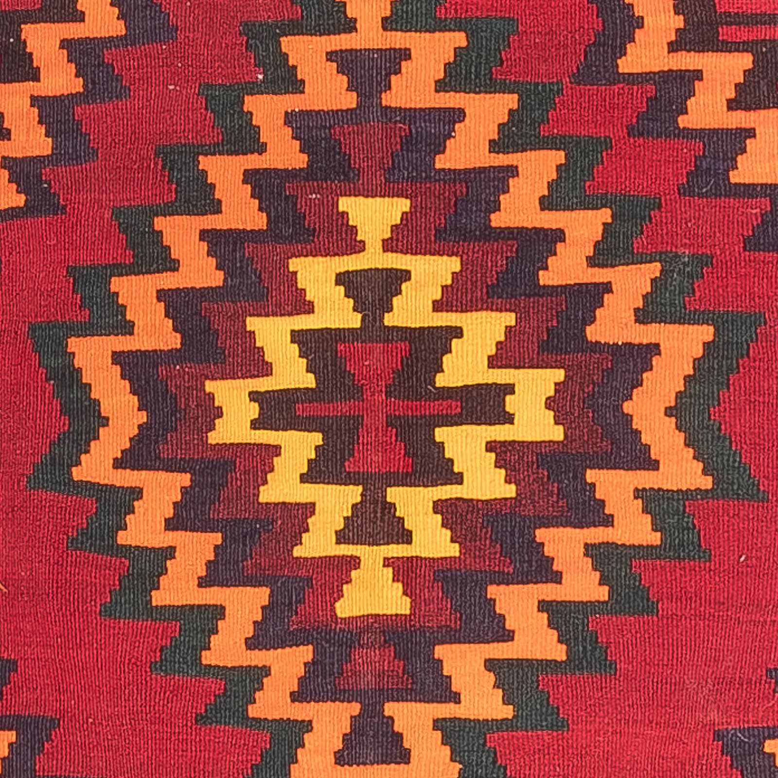 Tappeto corsia Tappeto Kelim - Vecchio - 440 x 124 cm - rosso scuro