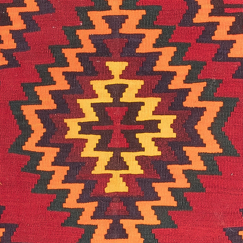 Tappeto corsia Tappeto Kelim - Vecchio - 440 x 124 cm - rosso scuro