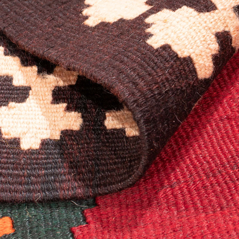 Tappeto corsia Tappeto Kelim - Vecchio - 440 x 124 cm - rosso scuro