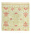 Tappeto di design quadrato  - 63 x 62 cm - beige