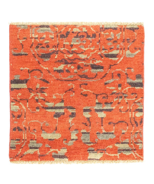 Tappeto di design quadrato  - 62 x 61 cm - arancione