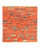 Tappeto di design quadrato  - 62 x 61 cm - arancione