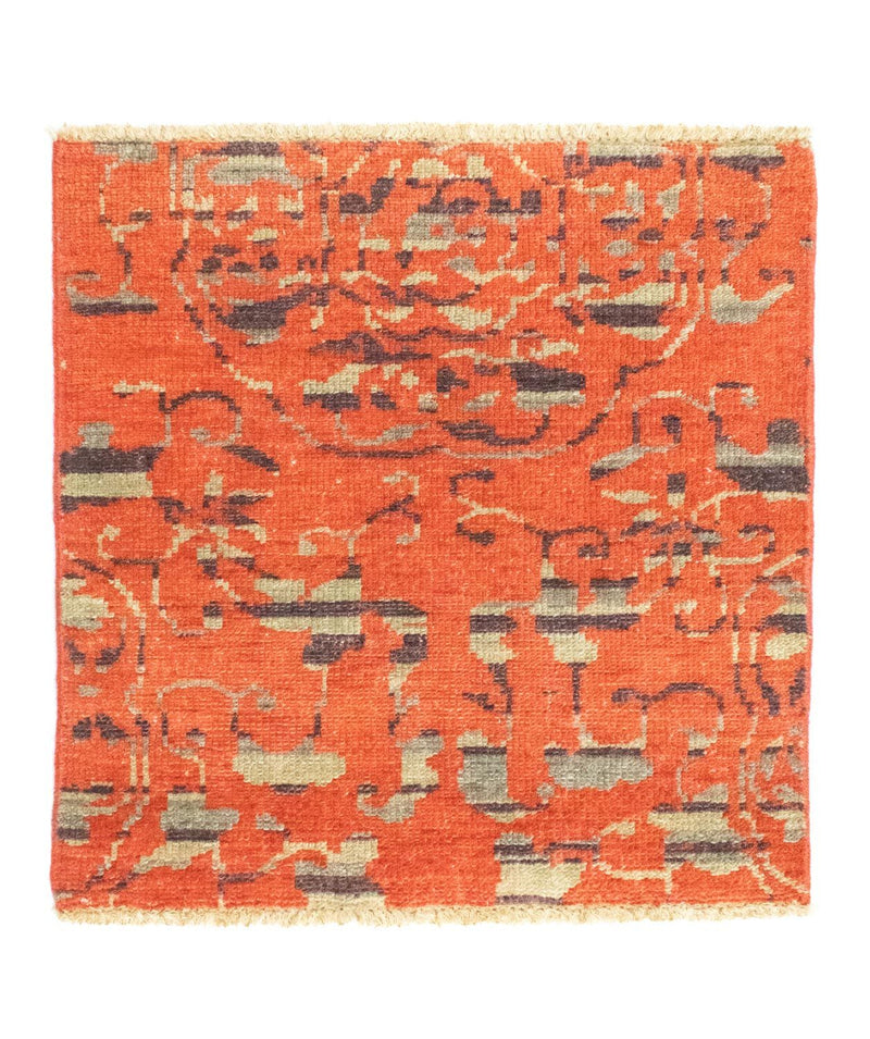 Tappeto di design quadrato  - 62 x 61 cm - arancione