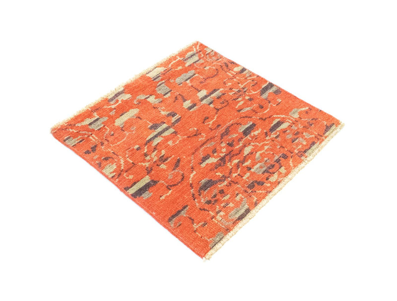 Tappeto di design quadrato  - 62 x 61 cm - arancione