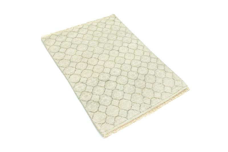 Tappeto di lana - 88 x 60 cm - beige