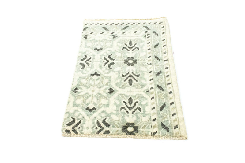 Tappeto di lana - 93 x 60 cm - verde chiaro