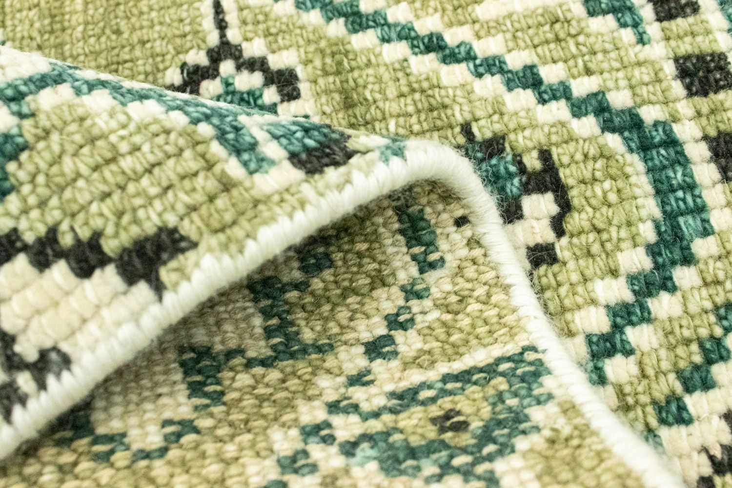 Tappeto di lana - 87 x 64 cm - verde