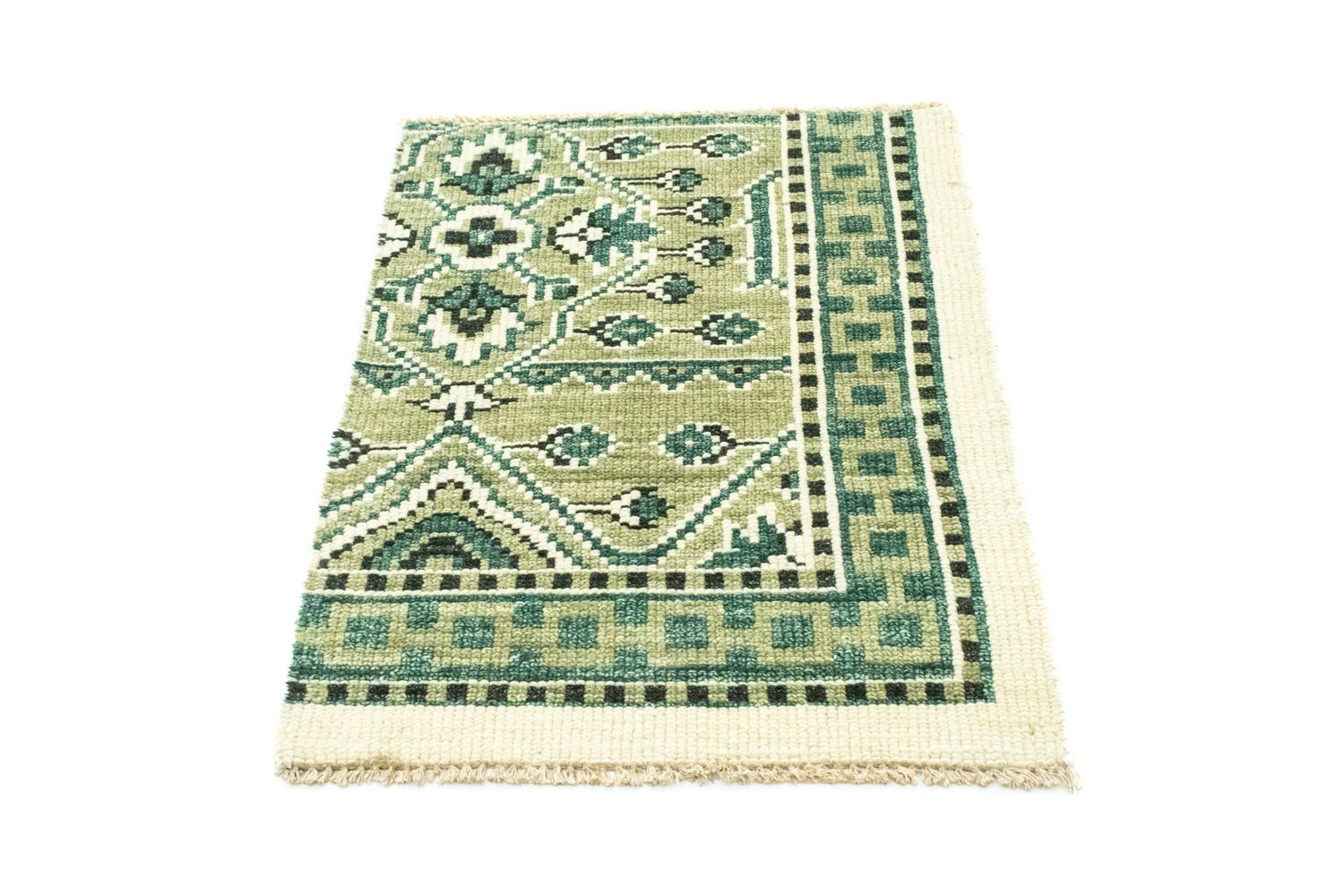 Tappeto di lana - 87 x 64 cm - verde