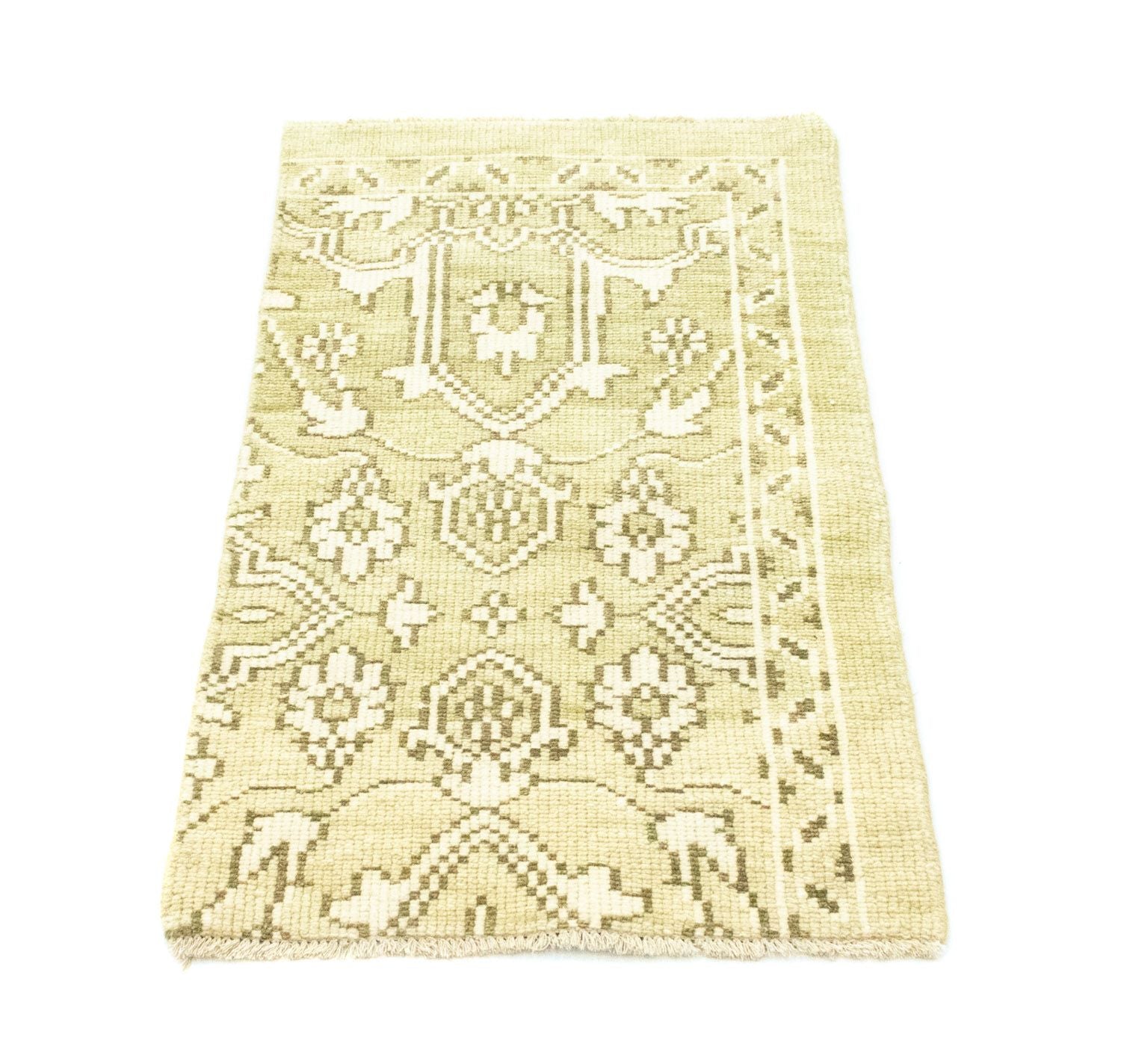 Tappeto di lana - 100 x 60 cm - verde chiaro