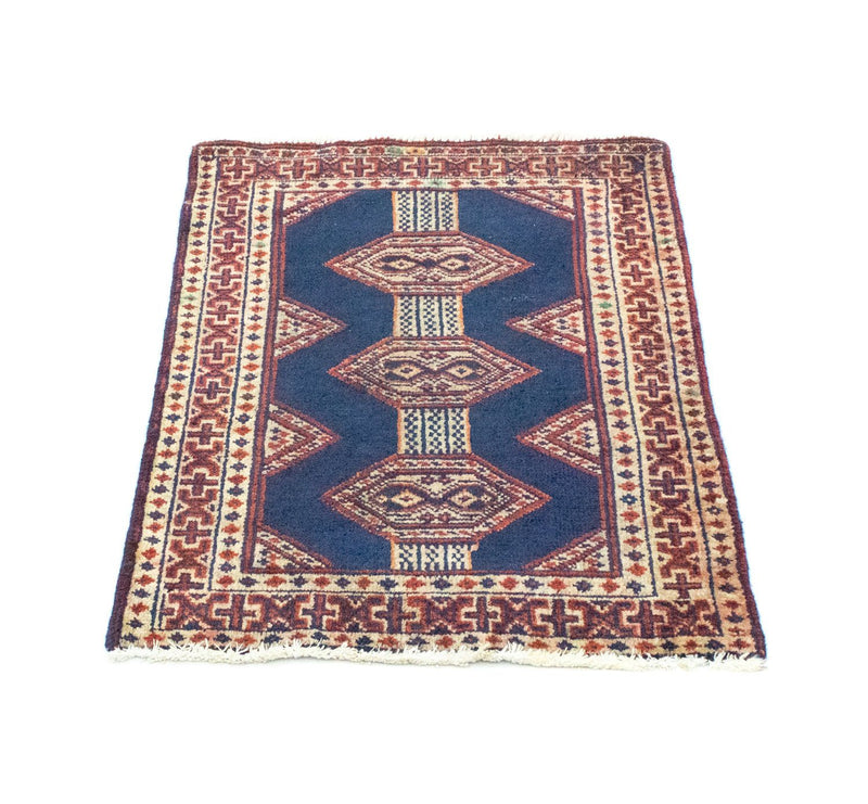 Tappeto Turkaman - 83 x 63 cm - blu