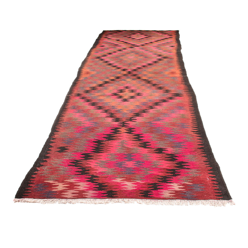 Tappeto corsia Tappeto Kelim - Vecchio - 420 x 130 cm - multicolore