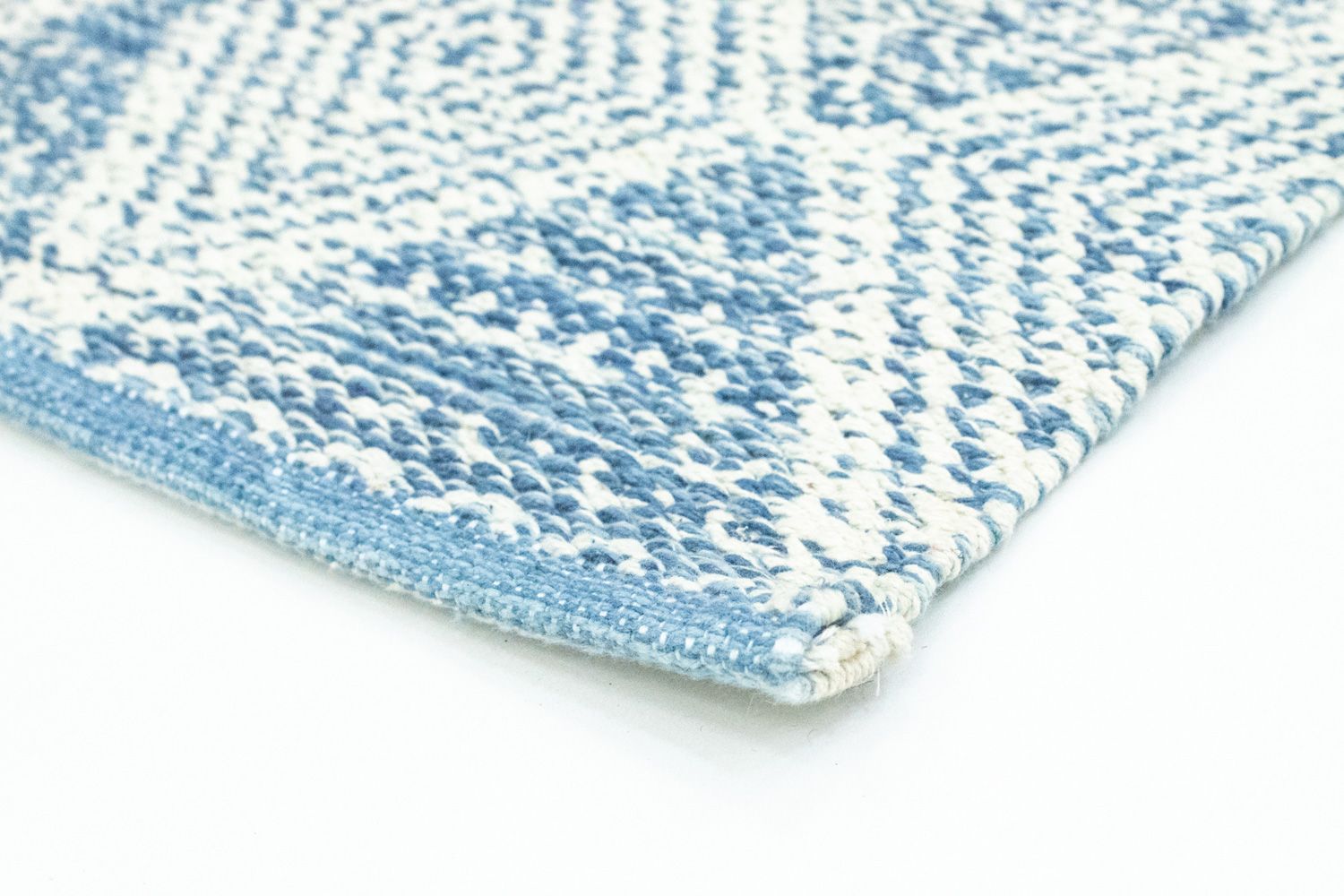 Tappeto Kelim - Tendenza - 92 x 62 cm - blu chiaro