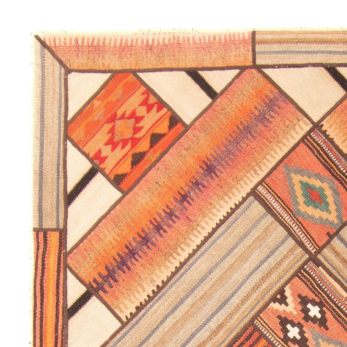 Tappeto Patchwork 160x230cm - Perserteppich Wollteppich