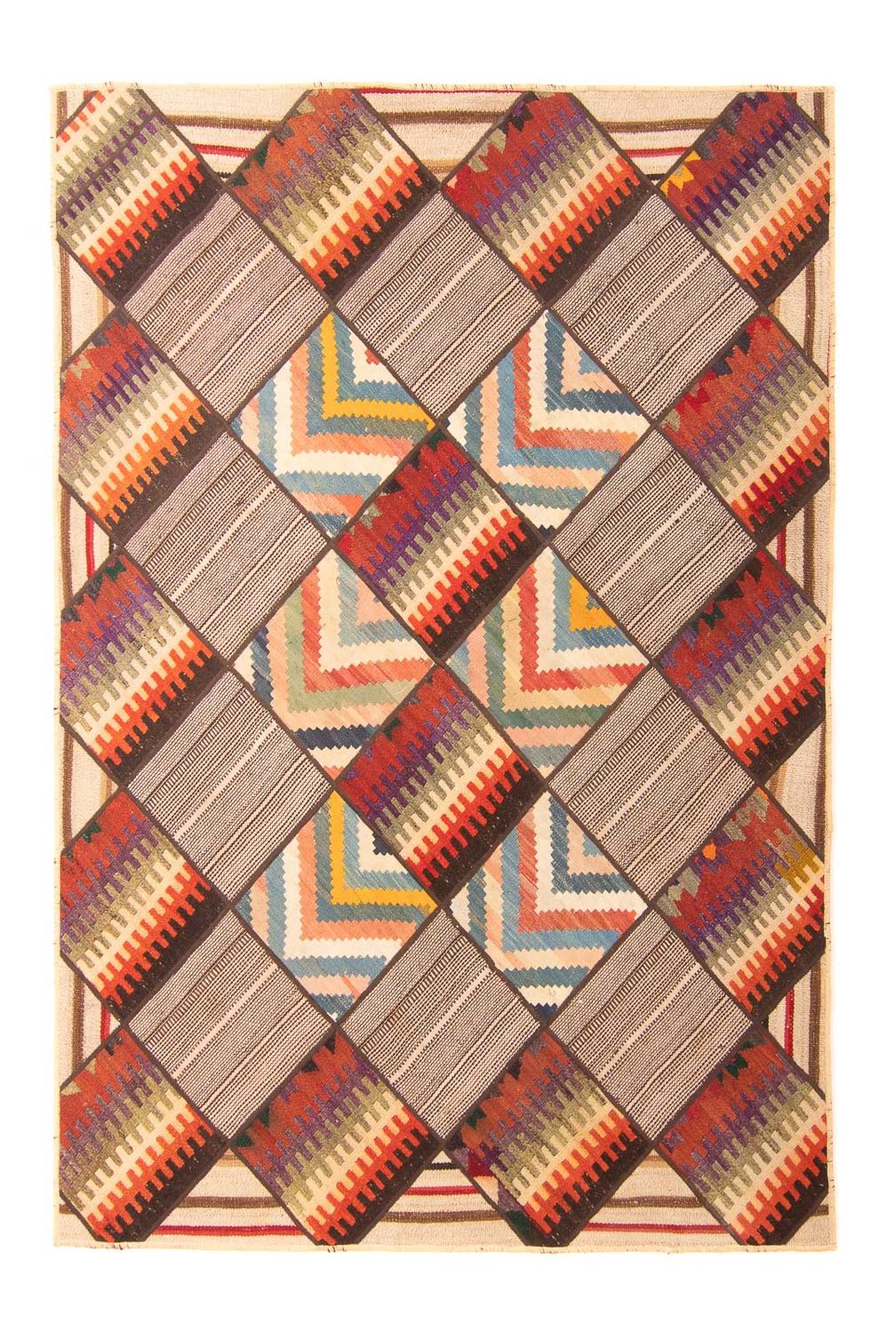 Tappeto Patchwork - 200 x 150 cm - multicolore