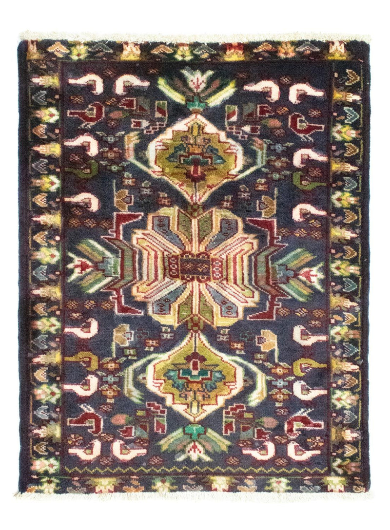 Tappeto Turkaman - 86 x 70 cm - blu scuro
