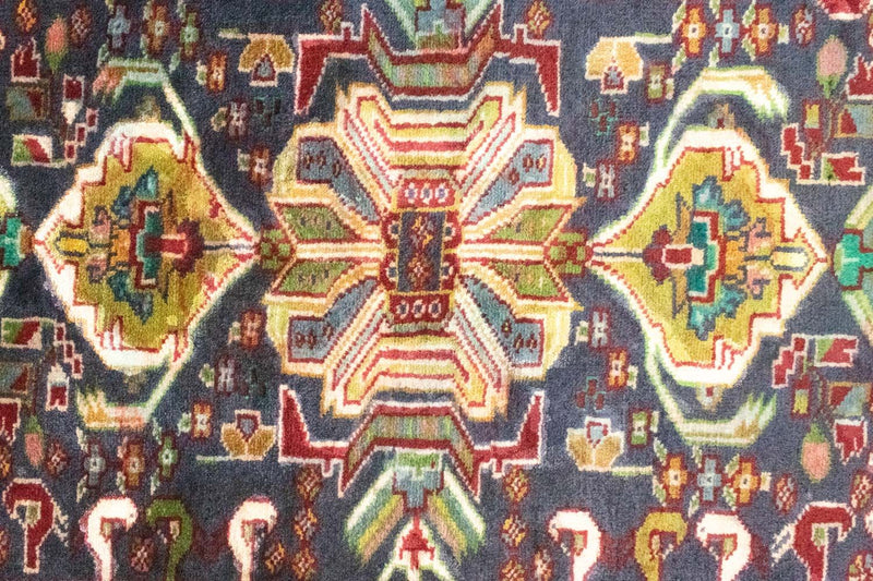 Tappeto Turkaman - 86 x 70 cm - blu scuro