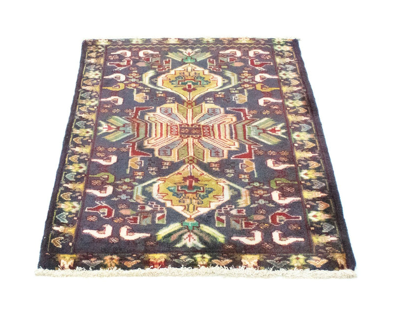 Tappeto Turkaman - 86 x 70 cm - blu scuro