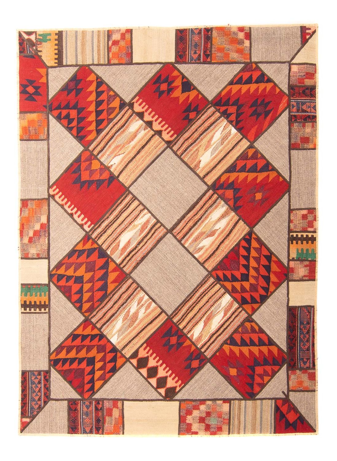 Tappeto Patchwork - 200 x 150 cm - multicolore