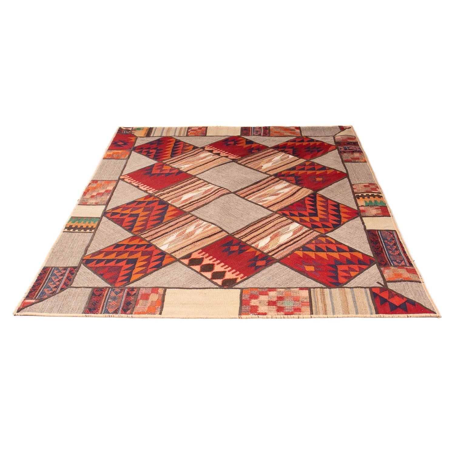 Tappeto Patchwork - 200 x 150 cm - multicolore