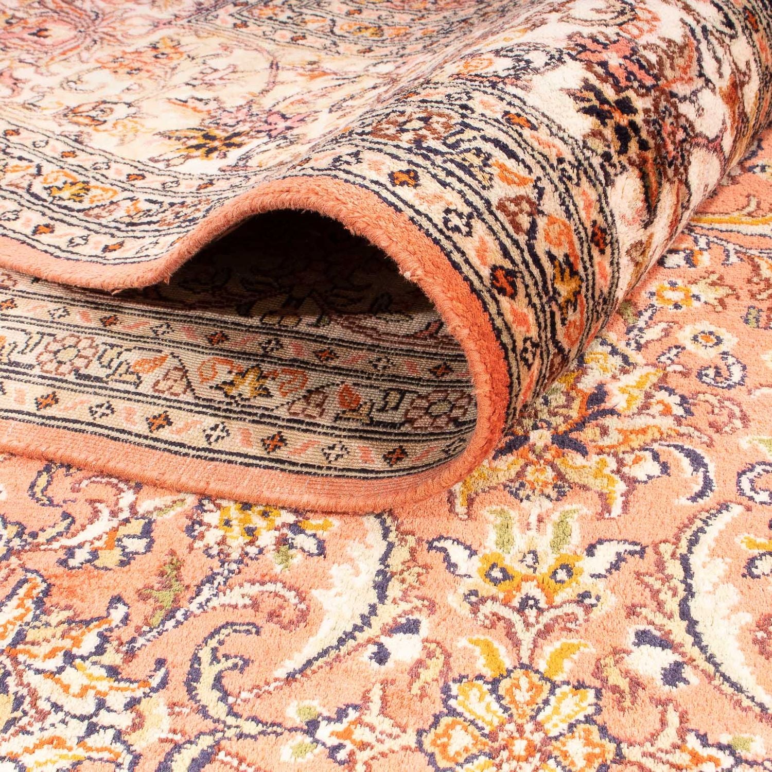 Tappeto di seta - Seta del Kashmir - 276 x 187 cm - ruggine