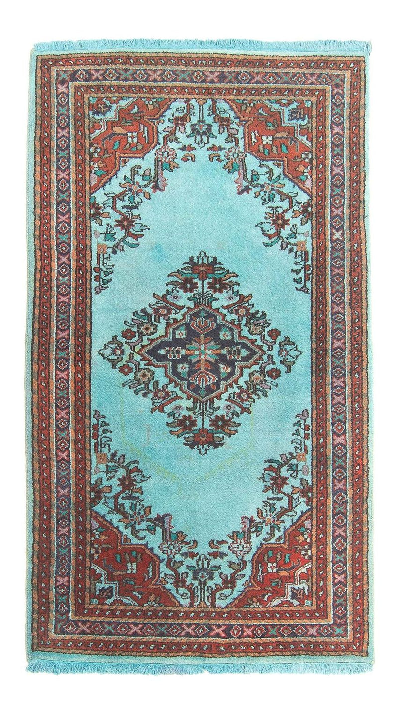 Tappeto orientale - Indo - 180 x 97 cm - blu chiaro