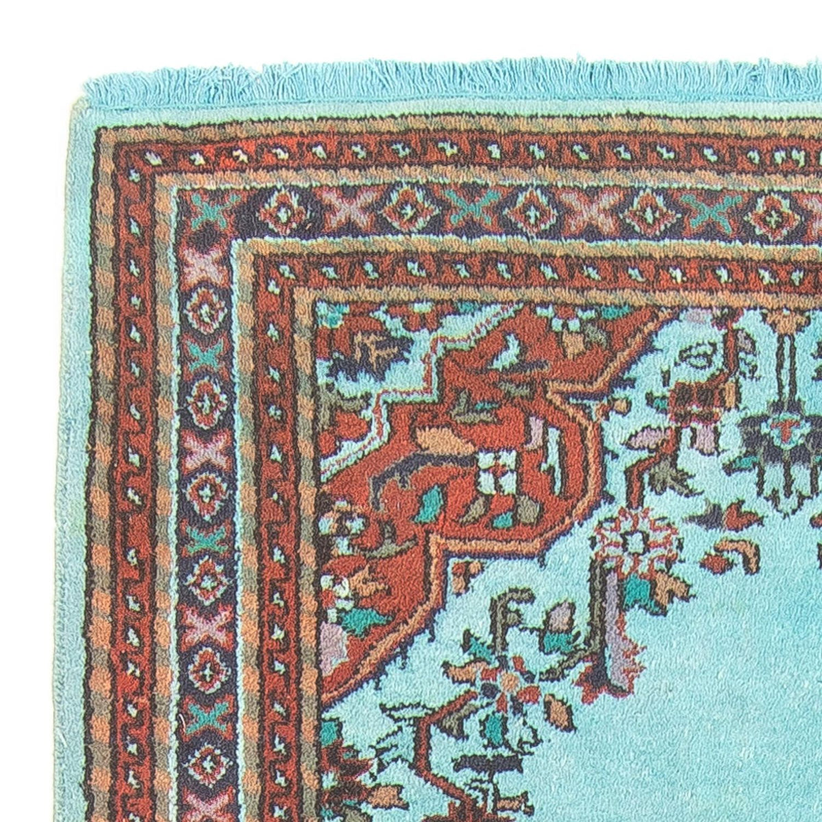 Tappeto orientale - Indo - 180 x 97 cm - blu chiaro