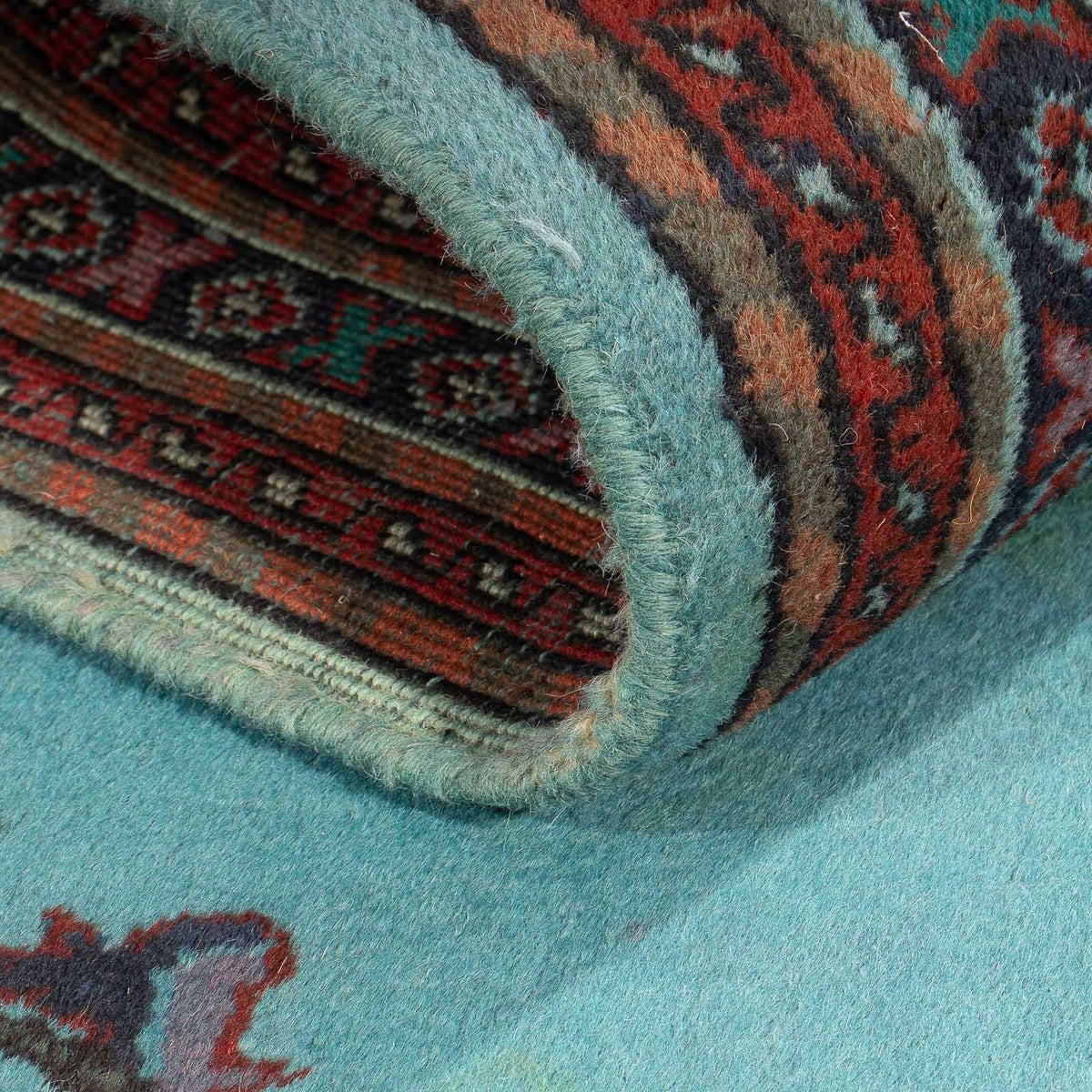 Tappeto orientale - Indo - 180 x 97 cm - blu chiaro