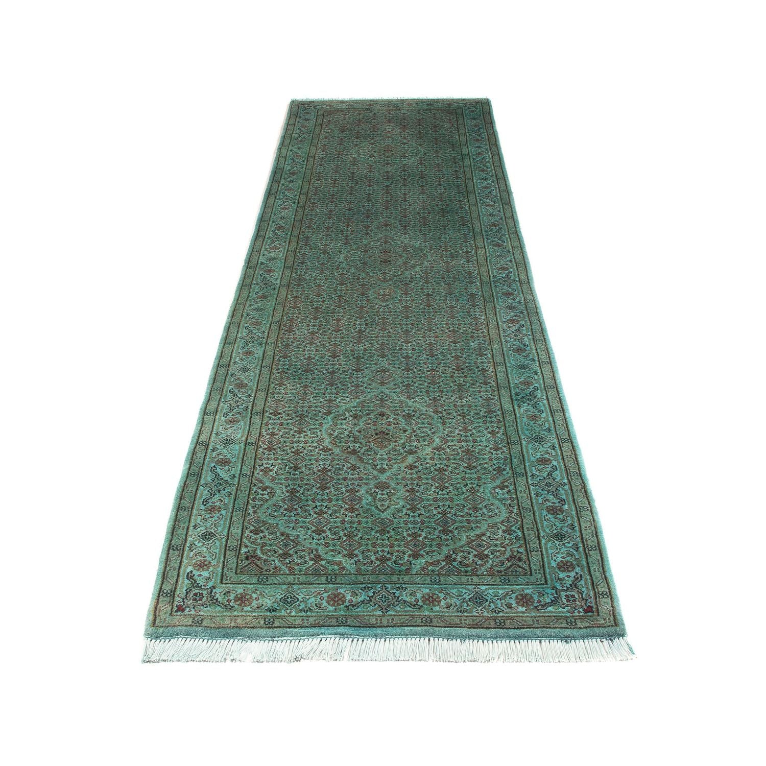 Tappeto corsia Tappeto orientale - Tabriz - 305 x 84 cm - verde