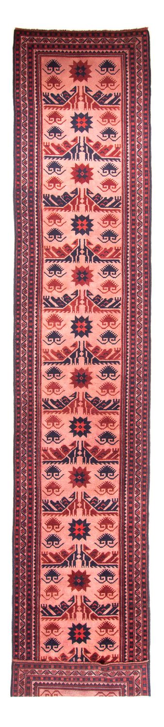 Tappeto corsia Tappeto Kelim - Orientale - 400 x 75 cm - rosso chiaro