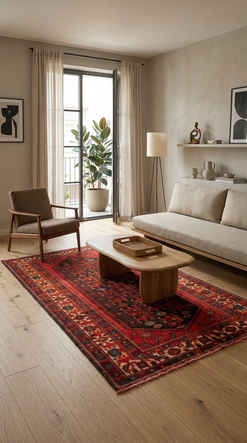 Tappeto Persero - Nomade - 297 x 154 cm - rosso scuro