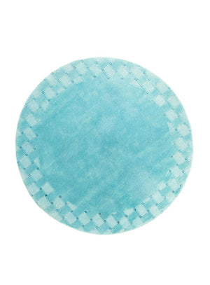 Tappeto Nepal rotondo  - 151 x 151 cm - blu chiaro